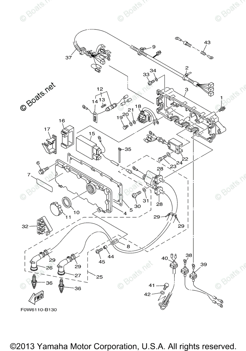 Yamaha Waverunner 2003 OEM Parts Diagram for Electrical - 1 | Boats.net