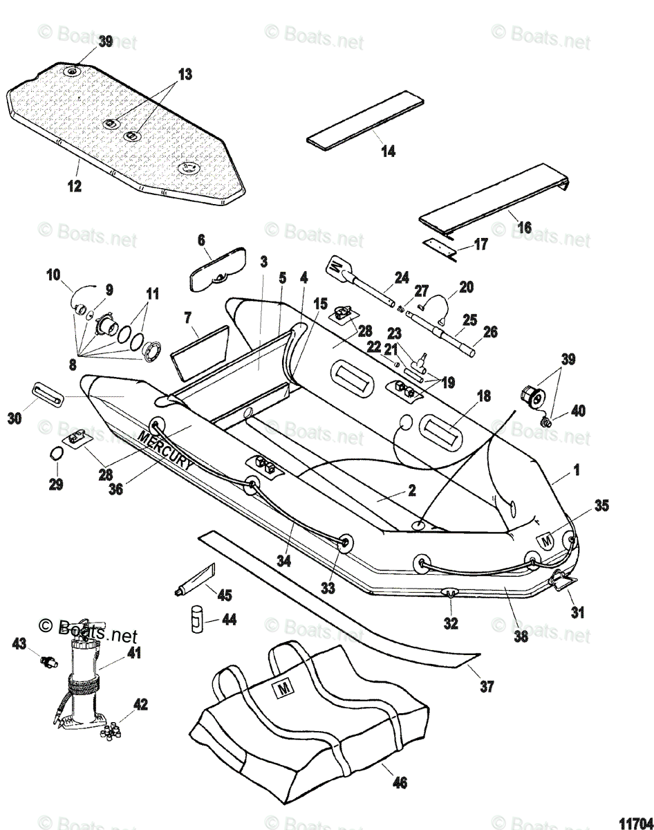 Mercury Boat Parts by Year Quicksilver Inflatable OEM ...