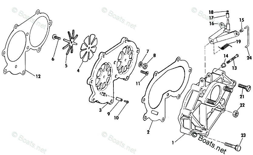 Evinrude Outboard Parts by HP 25HP OEM Parts Diagram for INTAKE