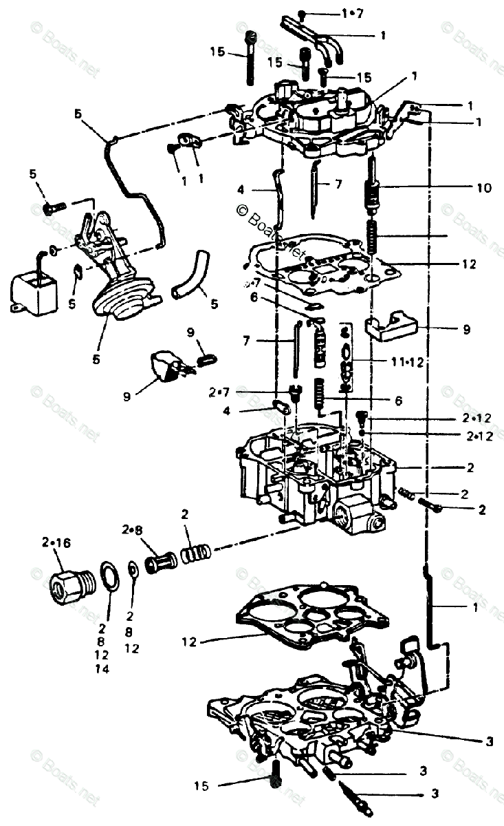 Yamaha Sterndrive Parts V6 4 3 Engine Yems 1989 Oem Parts