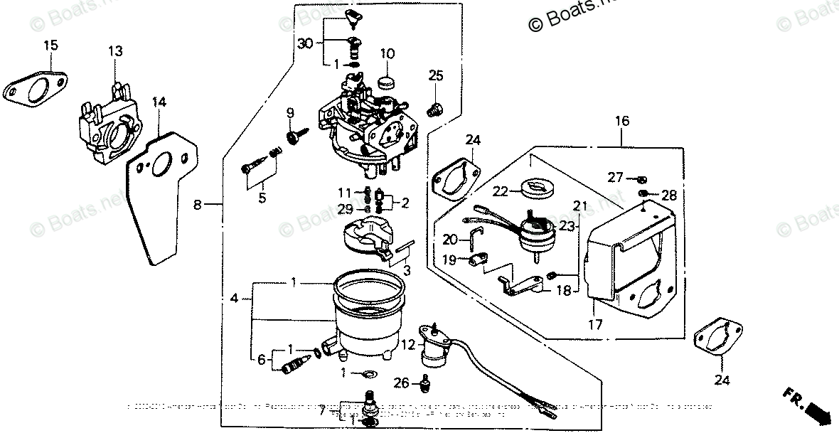 Honda Small Engine Parts GX340 OEM Parts Diagram for PAR ...
