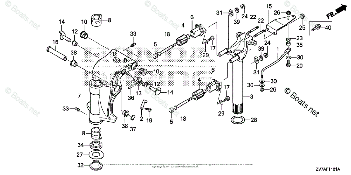 Honda 50529-ZV5-000 PLATE  TILT ARM