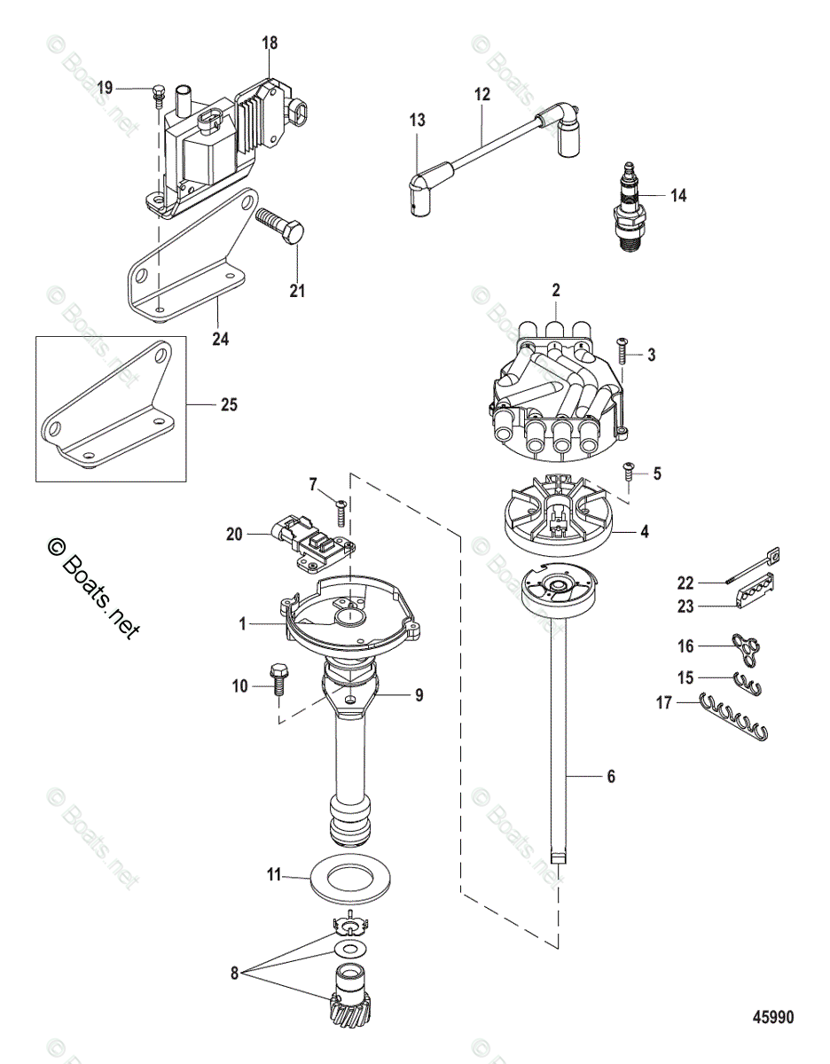 Mercury MerCruiser Sterndrive Parts by Size & Serial Engines - Gas OEM