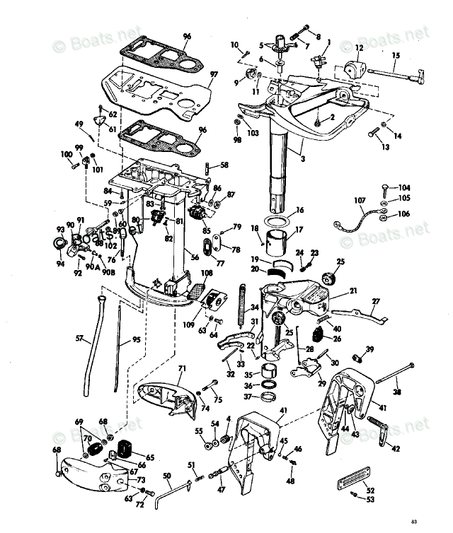 Johnson Outboard Parts By Hp 33hp Oem Parts Diagram For