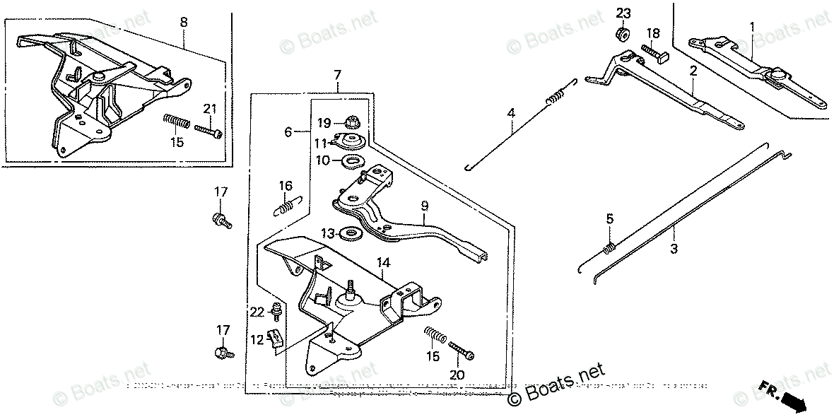 Honda Small Engine Parts GX270 OEM Parts Diagram for Control | Boats.net