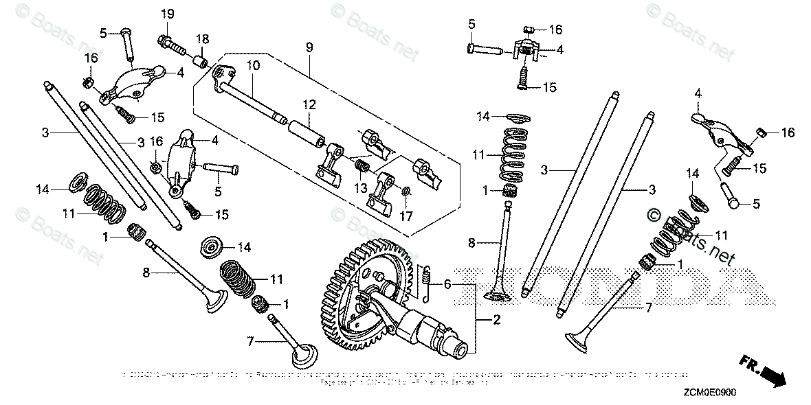 Honda Small Engine Parts GX690 OEM Parts Diagram for ...