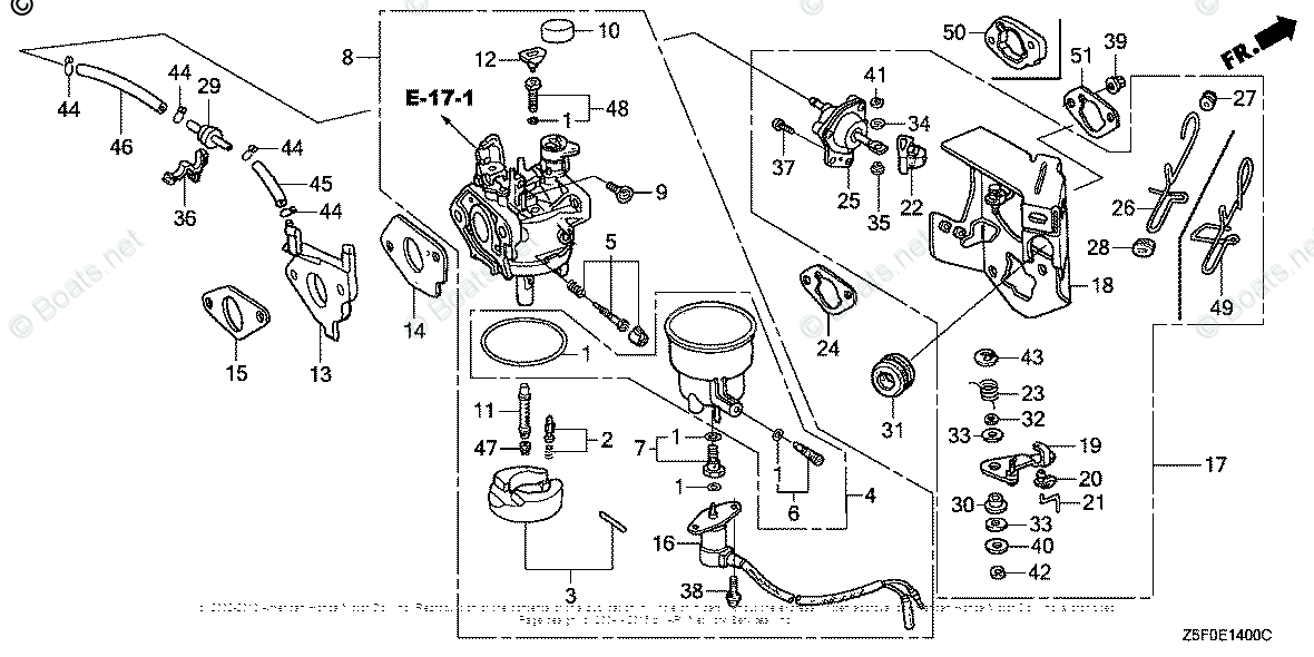 Honda Small Engine Parts GX240 OEM Parts Diagram for ...