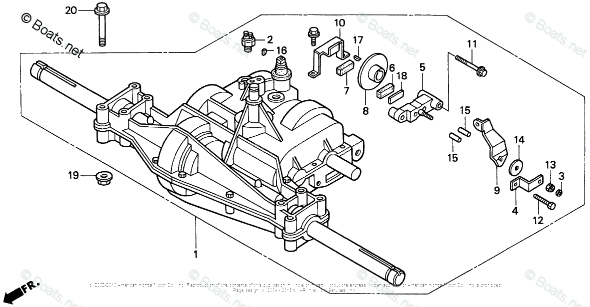 Honda Lawn Tractor Parts H2013 SA VIN# MZBF-6000001 OEM Parts Diagram