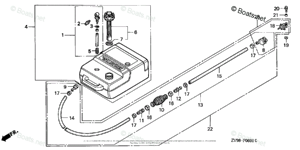 Honda Outboard Parts by Year 2001 OEM Parts Diagram for ...