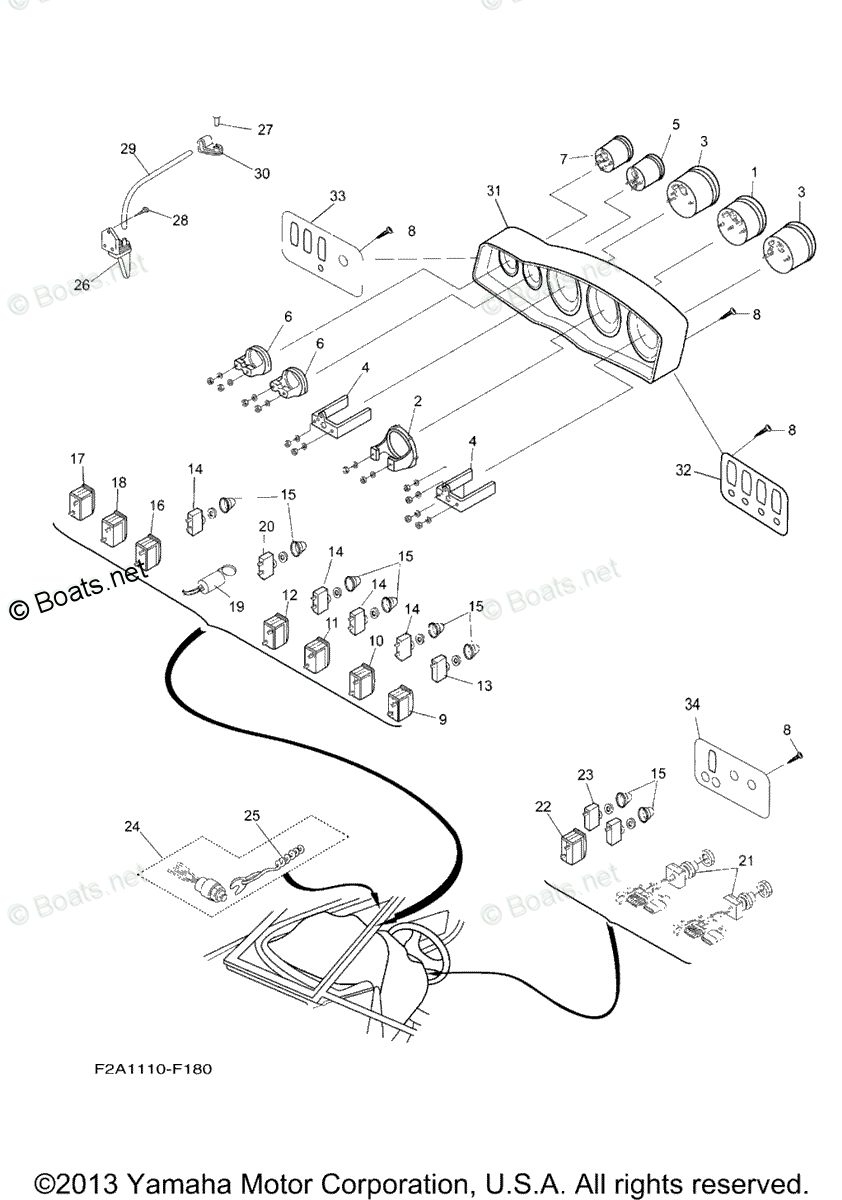 Yamaha Boat Parts 2007 OEM Parts Diagram for Electrical 4 | Boats.net