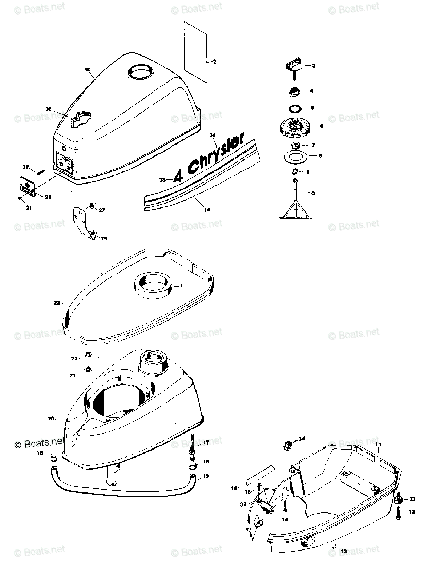Chrysler 47b8c 1978 Engine Cover And Fuel Tank Diagram Boats Net