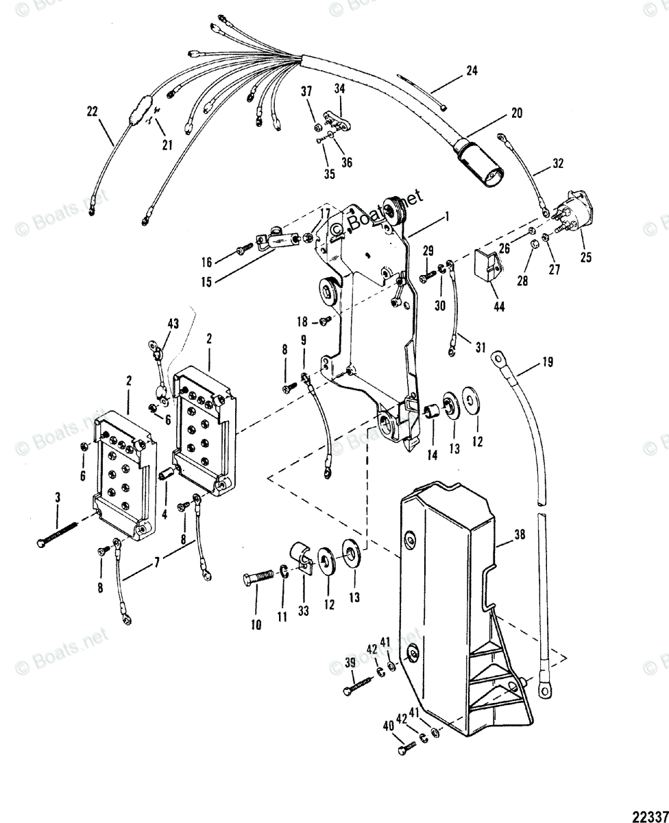 Mercury Outboard Parts by Year (Mercury, Mariner, Mark, Force, Chrysler, Sears, SportJet) Mercury Outboard OEM Parts Diagram for WIRING HARNESS/ STARTER ...
