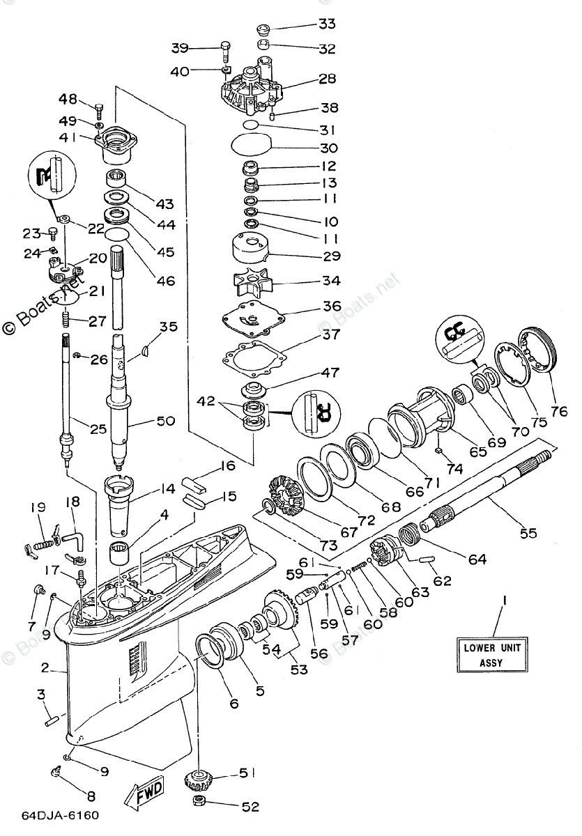 Yamaha Outboard Parts By Hp 150hp Oem Parts Diagram For