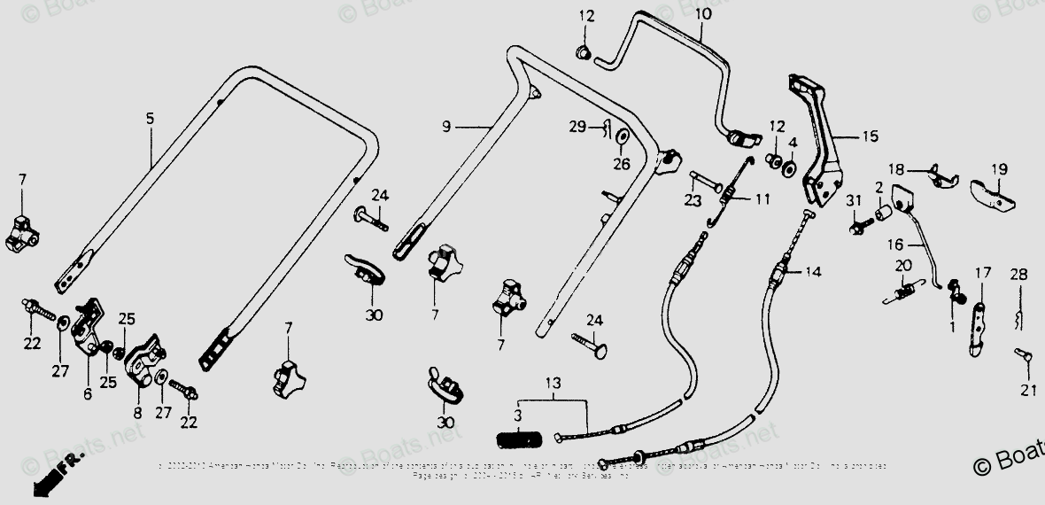 Honda Lawn Mower Parts HR194 PXA VIN# HR194-1000001 OEM ...