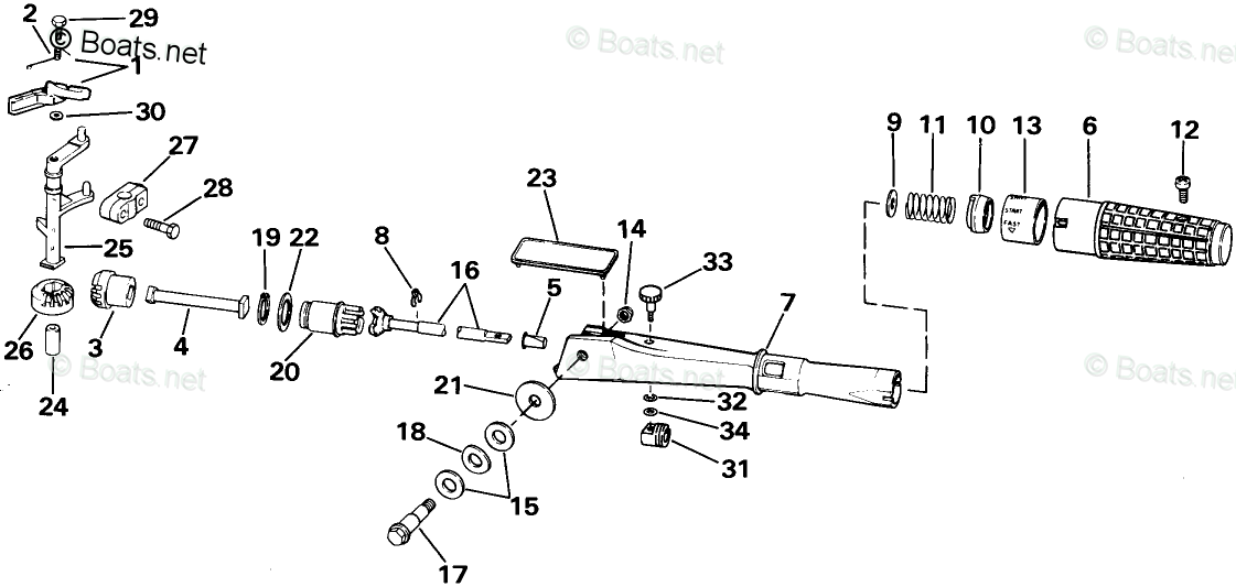 Evinrude Outboard Parts By Hp 15hp Oem Parts Diagram For