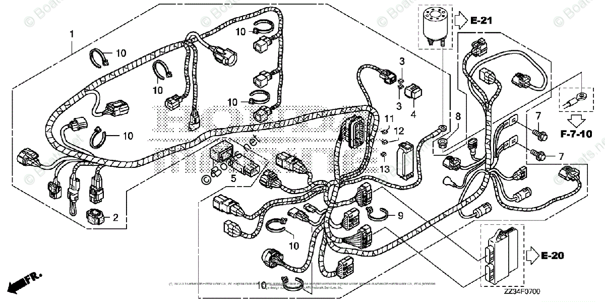Honda Outboard Parts By Hp Serial Range 60hp Oem Parts Diagram