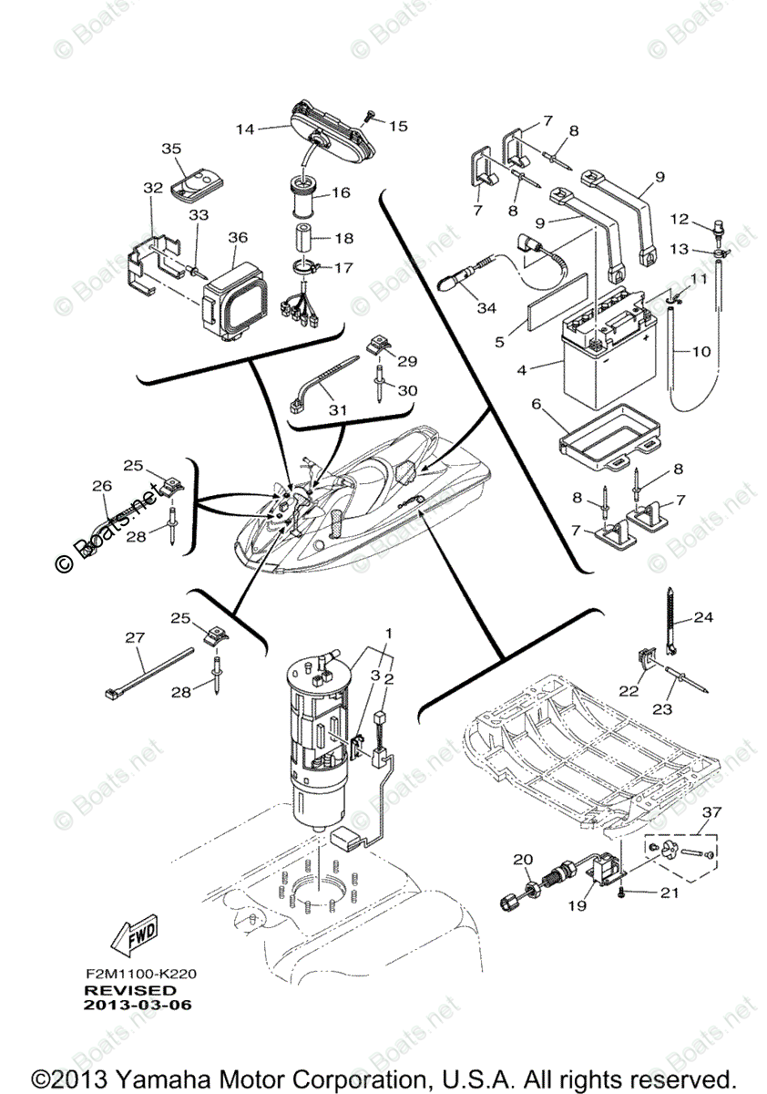 Yamaha Waverunner Parts Diagram Free Wiring Diagram CDE