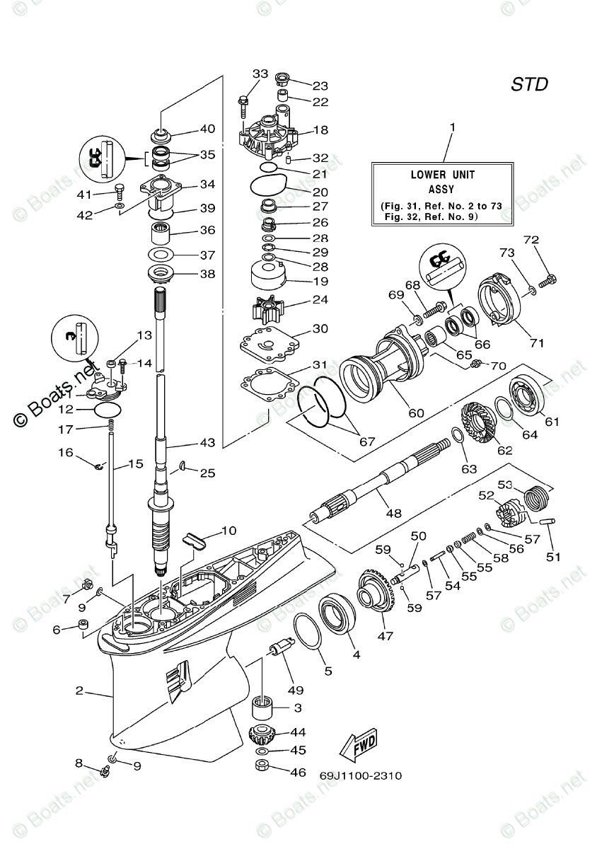 Yamaha Outboard Parts by Year 2003 OEM Parts Diagram for ... omc wiring harness 