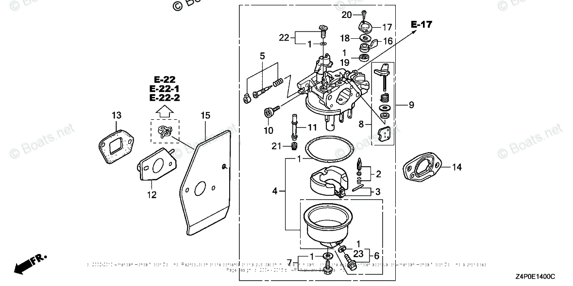 Honda Small Engine Parts GXV160 OEM Parts Diagram for ...