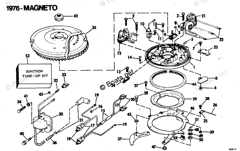 Evinrude Outboard Parts by Year 1976 OEM Parts Diagram for MAGNETO