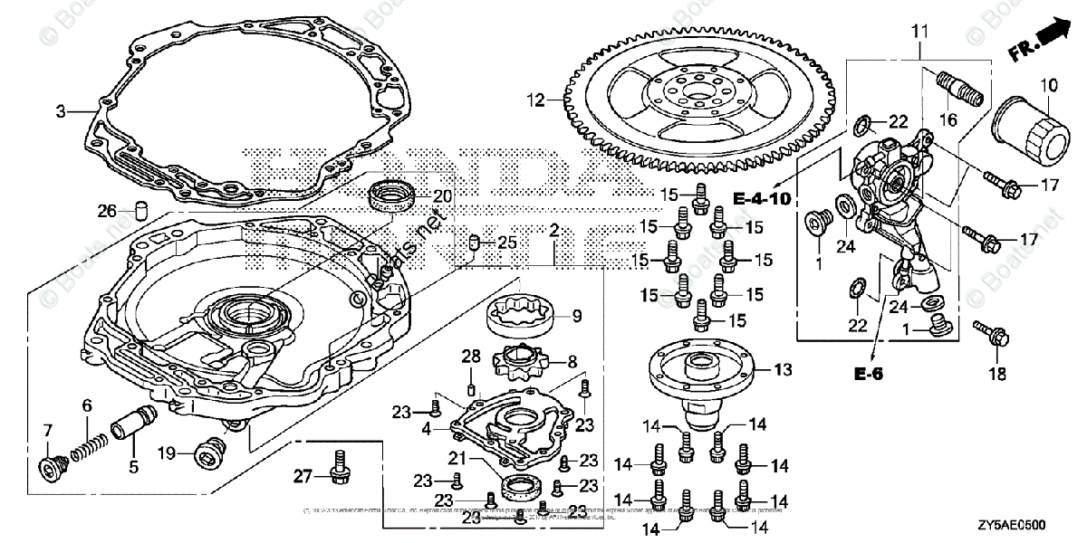 Honda Outboard Parts by HP & Serial Range 150HP OEM Parts ...