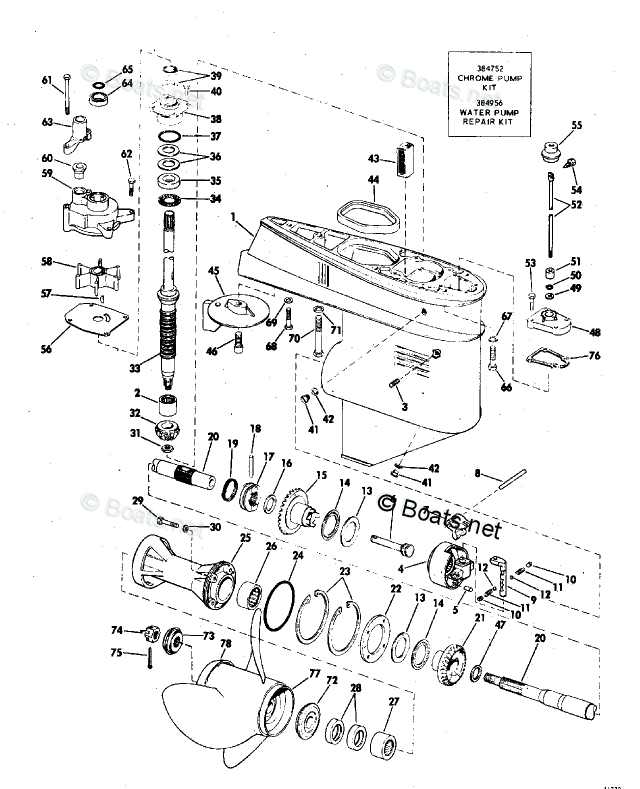 Johnson Outboard Parts By Year 1972 Oem Parts Diagram For