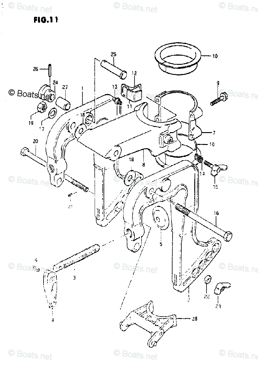 Suzuki Outboard 2HP OEM Parts Diagram for CLAMP BRACKET | Boats.net