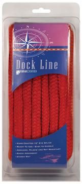 6CIC-UNICORD-458653 Braided Nylon Dock Line 1/2" X 15' Red