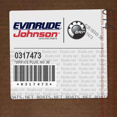 0317473 high speed orifice plug carburettor valveEvinrude Johnson Outboard Motor