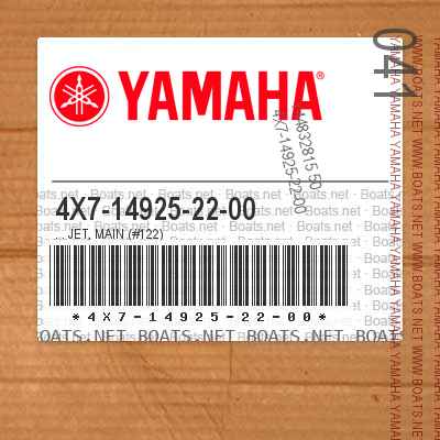 #122 4X7-14925-22-00 Yamaha OEM Main Jet 