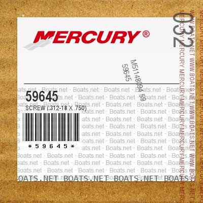 59645 SCREW (.312-18 x .750)