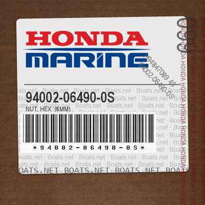 94002-06490-0S NUT, HEX. (6MM)