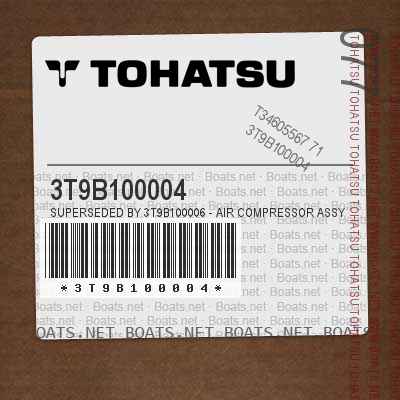 3T9B100004 Superseded by 3T9B100006 - AIR COMPRESSOR ASSY