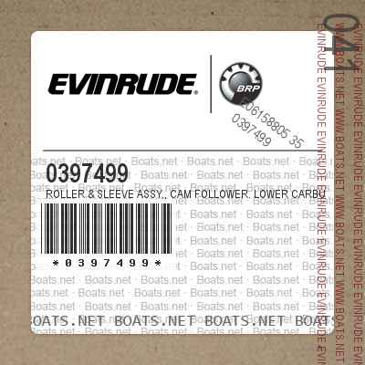 0397499 ROLLER & SLEEVE ASSY., Cam follower. Lower Carburetor Only