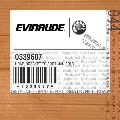 0339607 HOSE, Bracket to port manifold