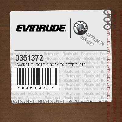 0351372 *GASKET, Throttle body to reed plate