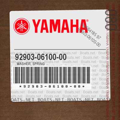92903-06100-00 . Washer, Spring