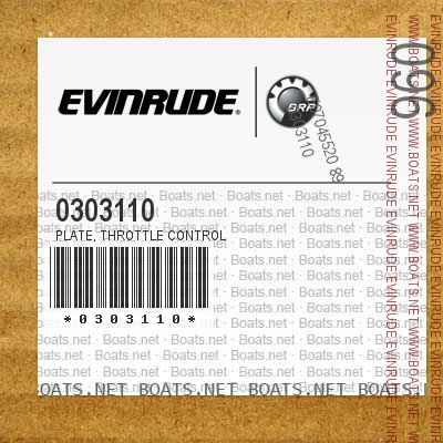 0303110 PLATE, Throttle control
