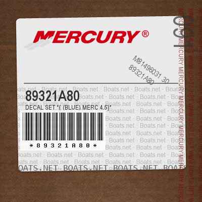 89321A80 DECAL SET *{ (BLUE) MERC 4.5}*