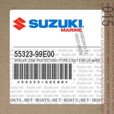 Suzuki 55323-99E00 - SPACER, ZINK PROTECTION *{TYPE:X,NOT FOR US 