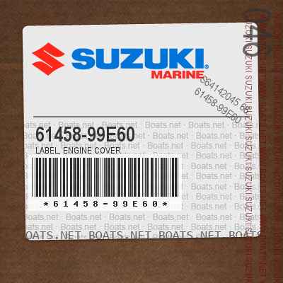 61458-99E60 LABEL, ENGINE COVER
