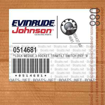 0514681 **LOCK WEDGE, 3 socket. Trim/Tilt Switch (Ref "B")