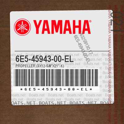 6E5-45943-00-EL PROPELLER (3X12-5/8"X21"-K)