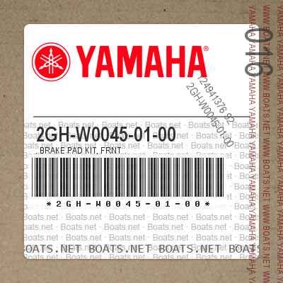 2GH-W0045-01-00 . Brake Pad Kit, Frnt