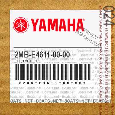 Yamaha Pipe Exhaust 1 2Mb-E4611-00-00 New Oem Yamaha Motor Corp