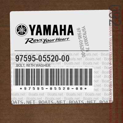 Yamaha 97595-05520-00 - .BOLT, WITH WASHER | Boats.net