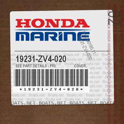 19231-ZV4-020 SEE PART DETAILS - PRI; COVER, IMPELLER