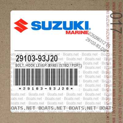 29103-93J20 BOLT, HOOK LEVER (8X45) (STBD / PORT)