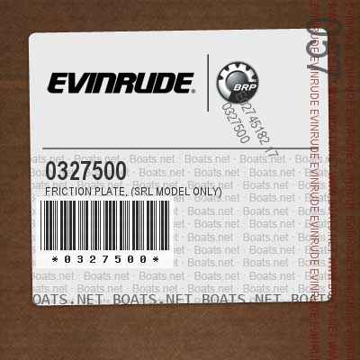 0327500 FRICTION PLATE, (SRL model only)