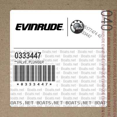 0333447 **VALVE, Plunger